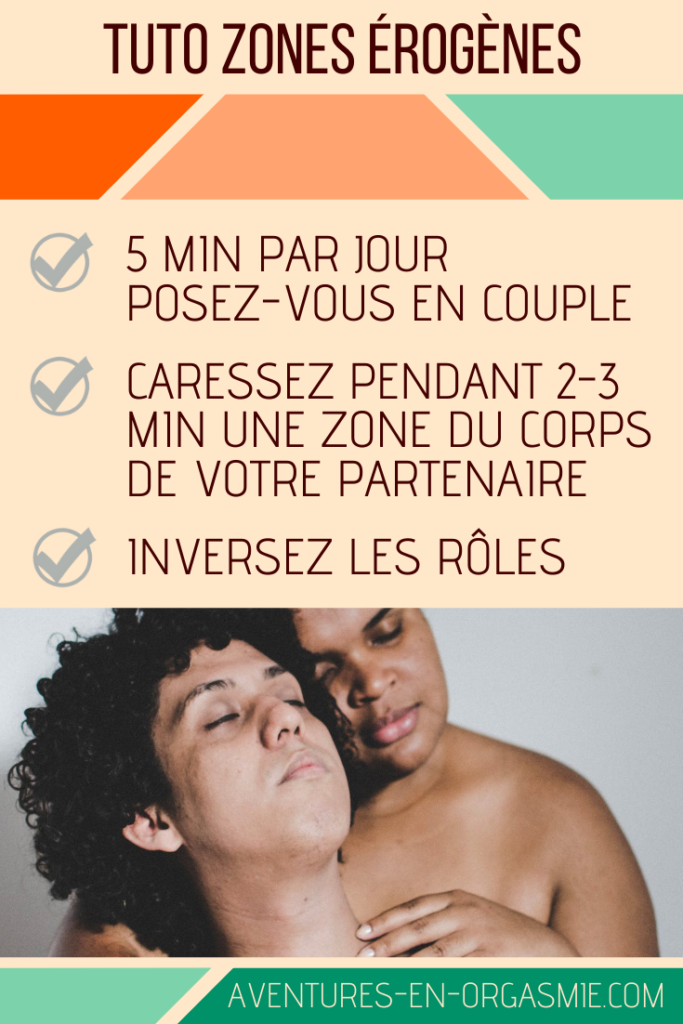 Tuto zones érogènes : 5 min par jour posez-vous en couple caressez pendant 2-3 min une zone du corps de votre partenaire inversez les rôles. Couple homo arabe, affection